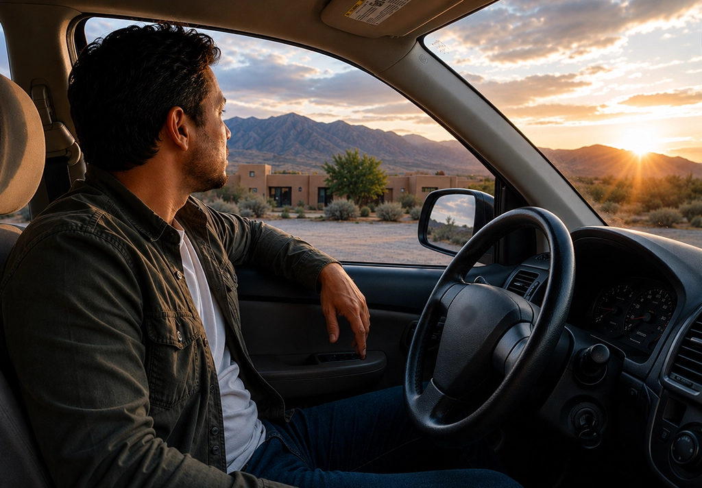 Person sitting quietly in a calm outdoor setting, practicing mindfulness and coping with anxiety during addiction recovery and mental health treatment.